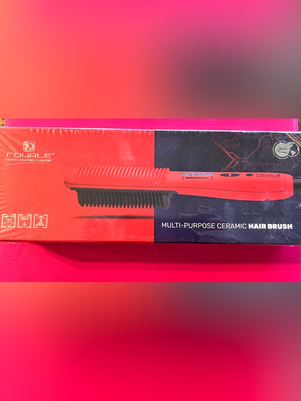 New NIB Multi-Purpose ceramic hair brush heats up to 450 degrees healthier hair